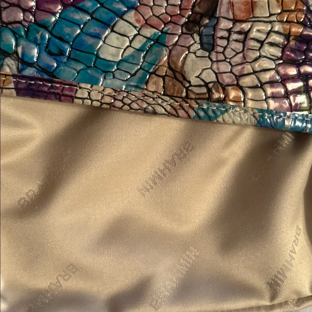 Brahmin Colorful Croc-Embossed Leather Bag - Picture 9 of 10
